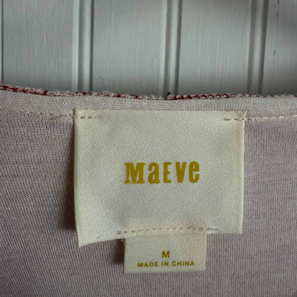 Maeve Susie Tweed swing dress size M in Red and White with Bell Sleeves - Picture 2 of 5